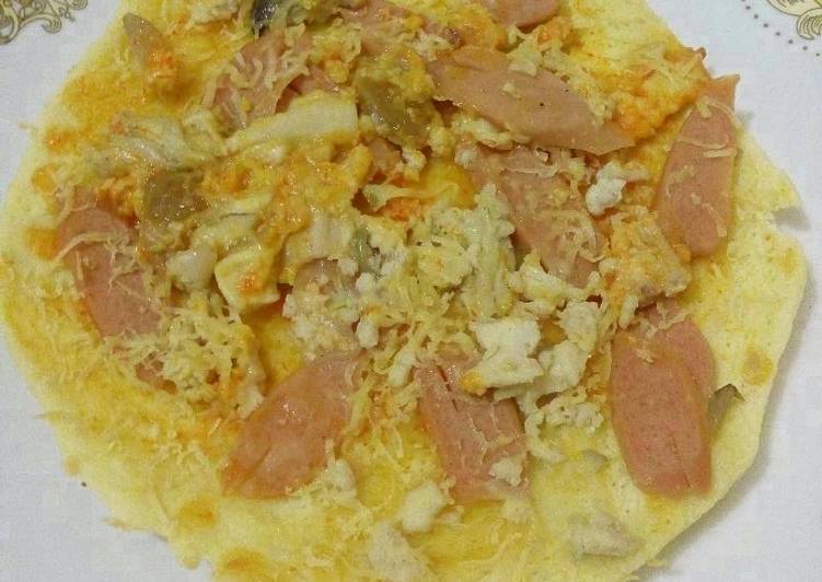 Resep Pizza teplon jamur ayam