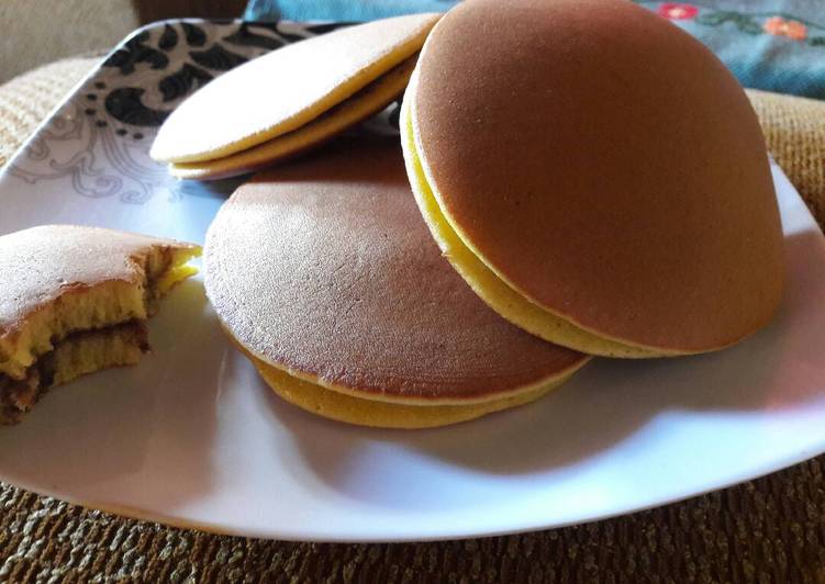 resep lengkap untuk Dorayaki isi selai cokelat