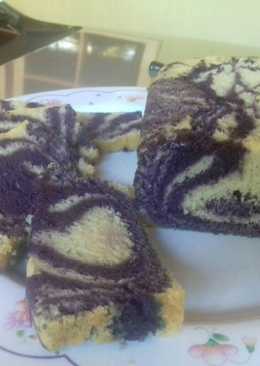 Marmer cake ekonomis (1 telur, no margarine)