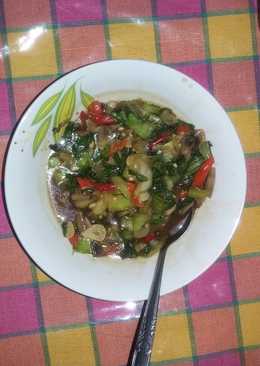Tumis Pokcai dan Jamur Kancing Saus Teriyaki
