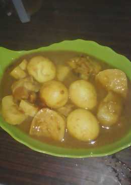 semur telur,tahu,ayam