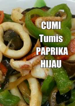 Cumi tumis paprika hijau