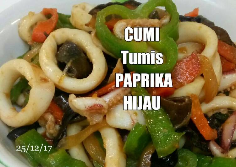 gambar untuk resep Cumi tumis paprika hijau