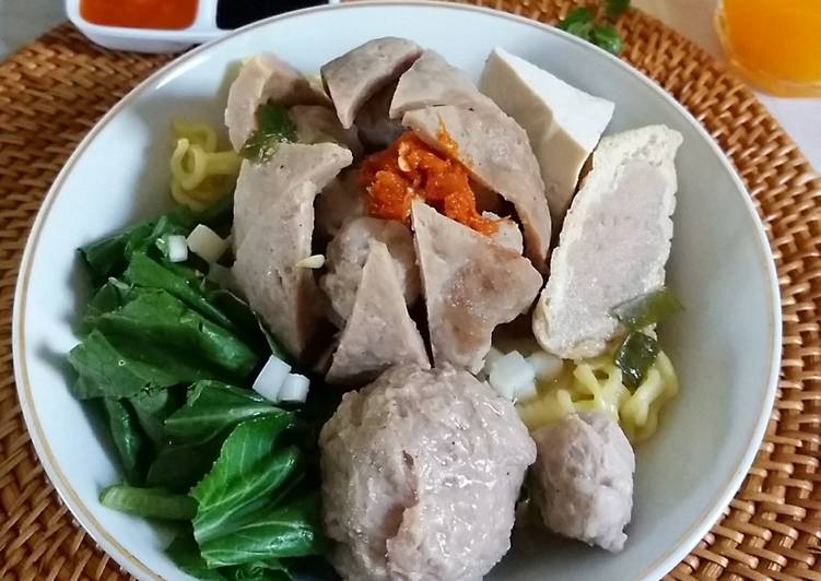 bahan dan cara membuat Bakso Beranak #KitaBerbagi