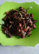 Cumi asin mercon (masakan rumah sederhana)