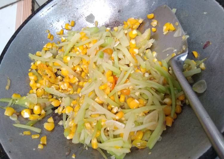 Tumis labu Siam jagung manis #bikinramadhanberkesan