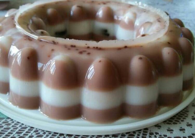 resep lengkap untuk Puding Milo Oreo