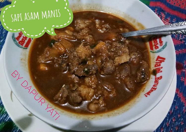 cara membuat Sapi oseng asam manis