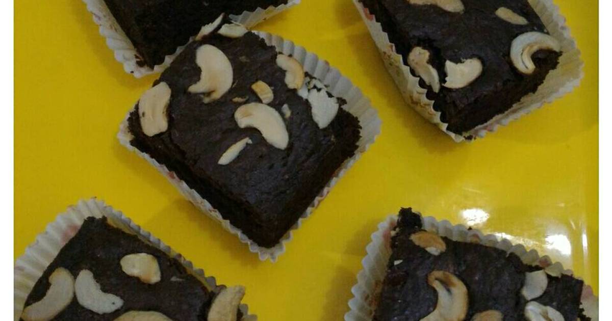 Resep 🍰Brownies Panggang Tabur Kacang Mede 🍰
