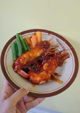 Steam udang saus pedas manis