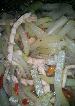 Tumis labu siam tempe