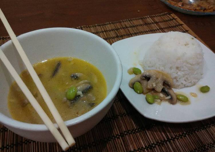 resep masakan sup krim jamur edamame