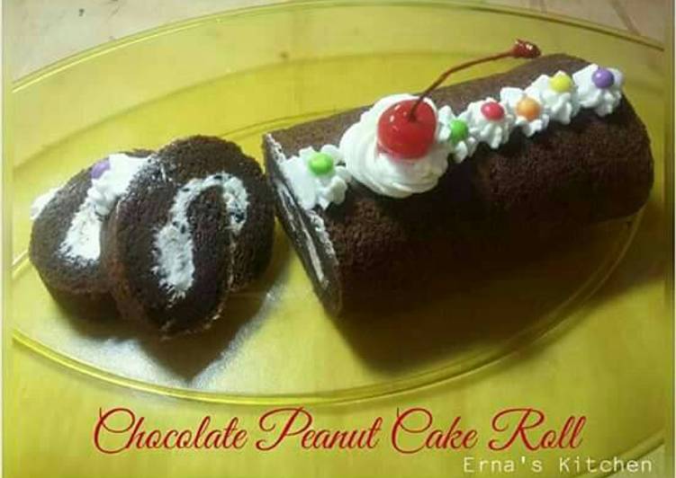 Resep Bolu Gulung Coklat Kacang - Erna's Kitchen