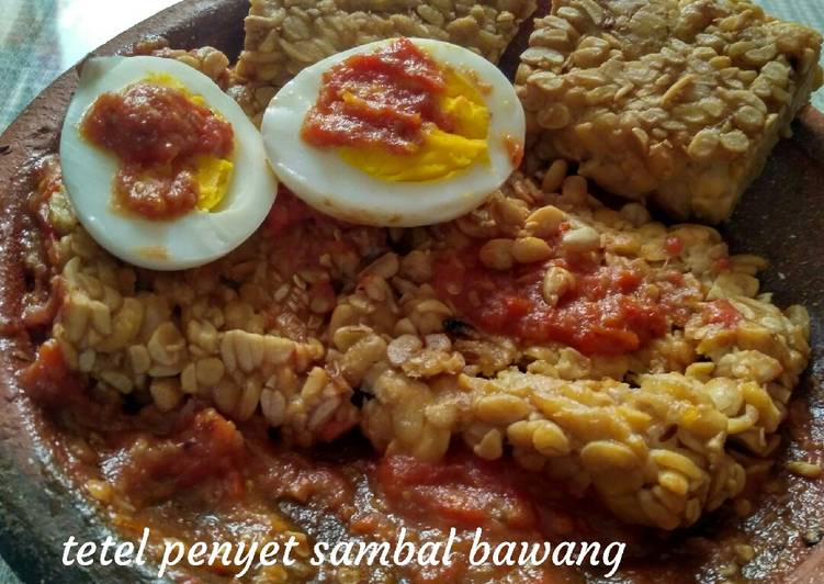 cara membuat 'tetel' penyet sambal bawang