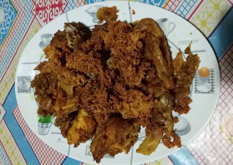 bahan dan cara membuat Ayam kremes ala saia