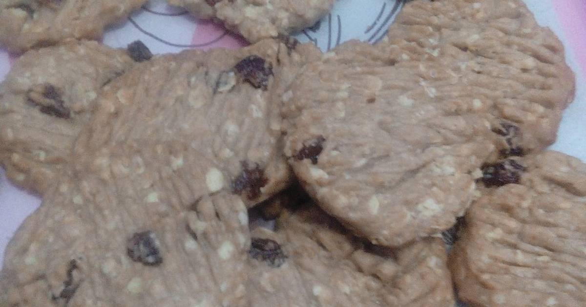 Resep Oatmeal cookies with raisin