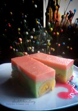 Puding pisang ijo...Â  Nyummy