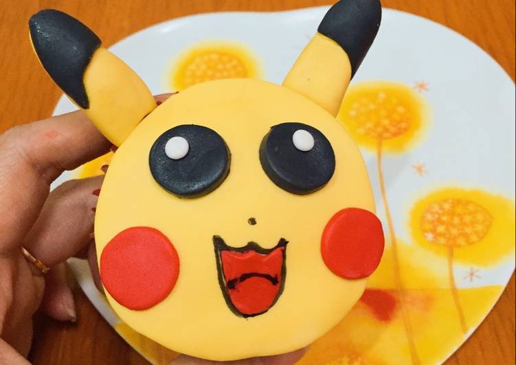 resep Cupcake Pokemon dan cara hias dengan fondant