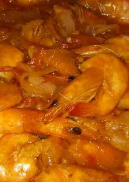 Udang saus padang pedes bikin keringetan