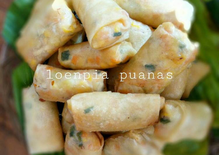 cara membuat Lumpia isi jagung manis