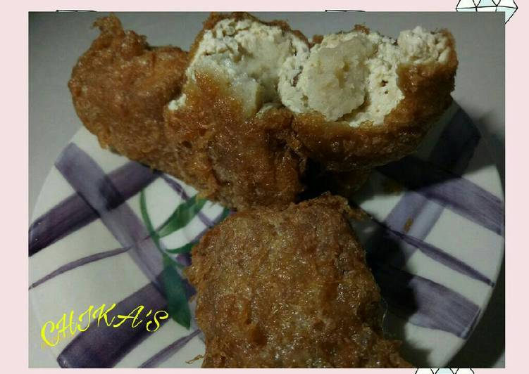 resep lengkap untuk Tahu bakso goreng telur