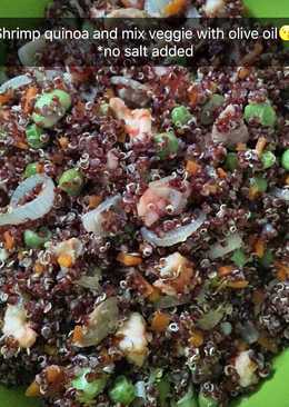 Eat clean "shrimp quinoa and mix veggie"