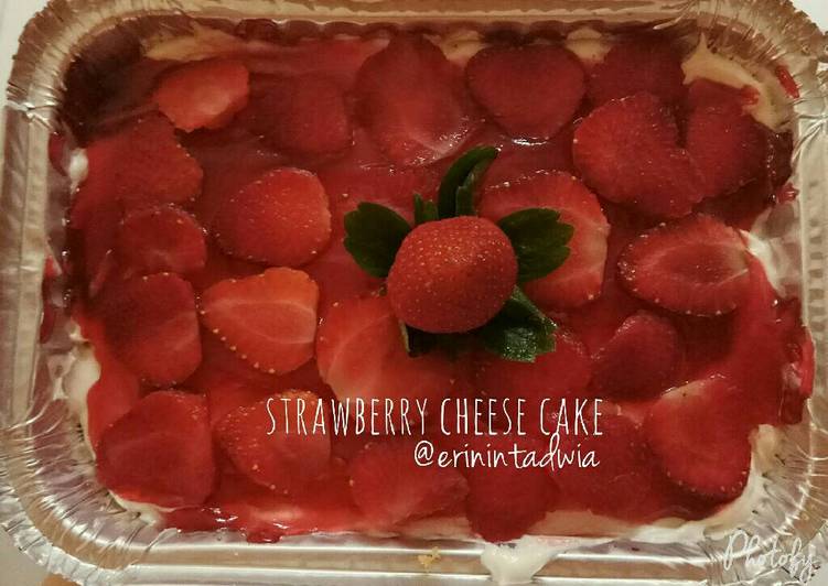 gambar untuk resep makanan Strawberry Cheese Cake (No Bake)