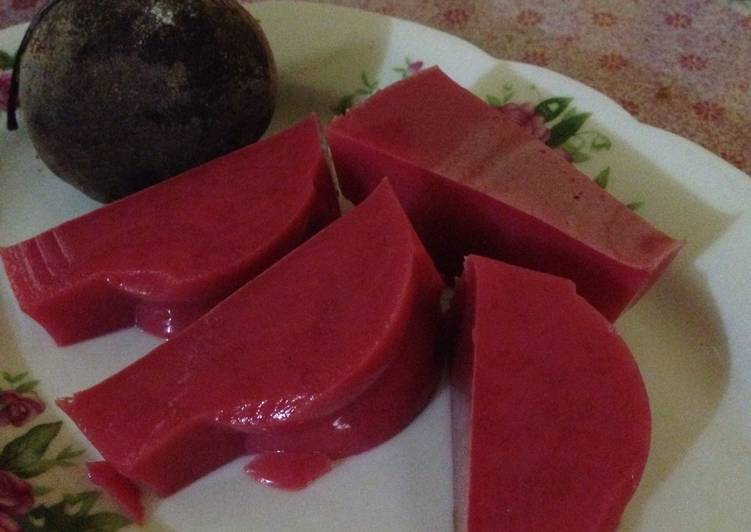 resep makanan Puding buah bit