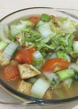 Sayur sawi putih tahu