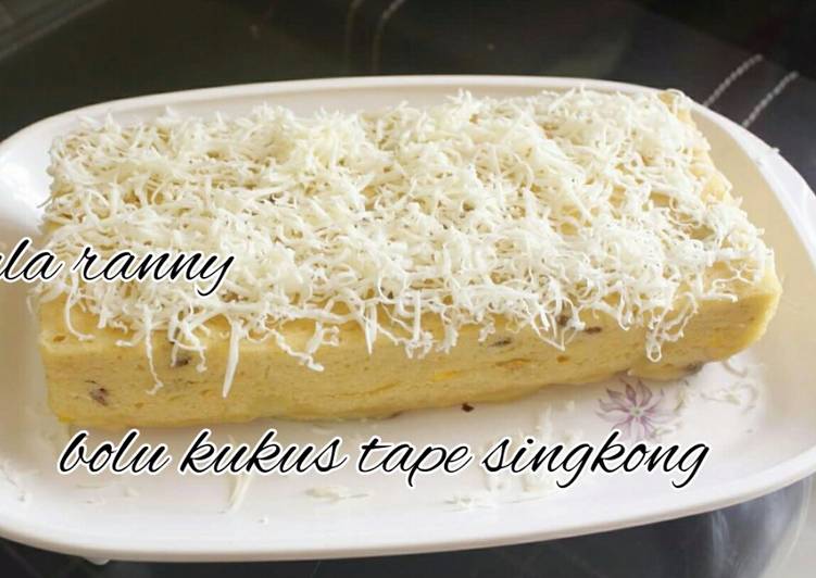 resep makanan Bolu kukus tape singkong keju