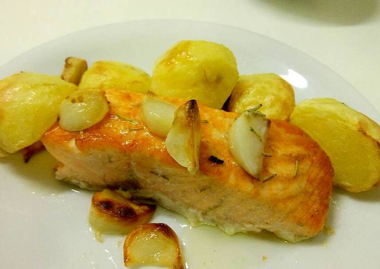 resep masakan Salmon Bumbu Herbal