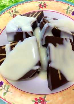 Brownies Puding With Crispy Layers