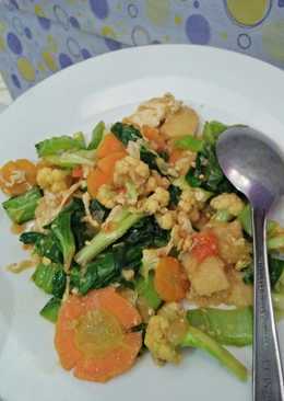 Capcay goreng pedas super simple