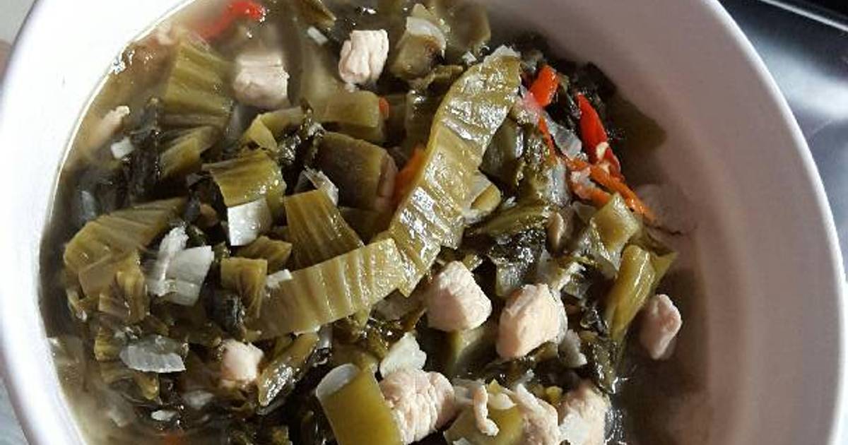 Resep Sayur asin cah ayam ala Vany Gunawan