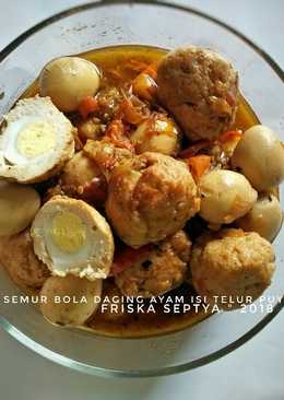 Semur Bola Daging Ayam Isi Telur puyuh