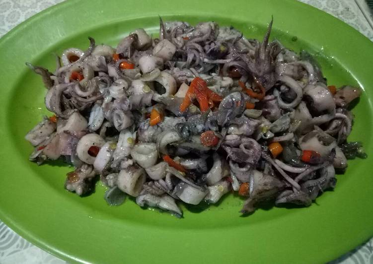 gambar untuk resep makanan Oseng cumi asin mercon