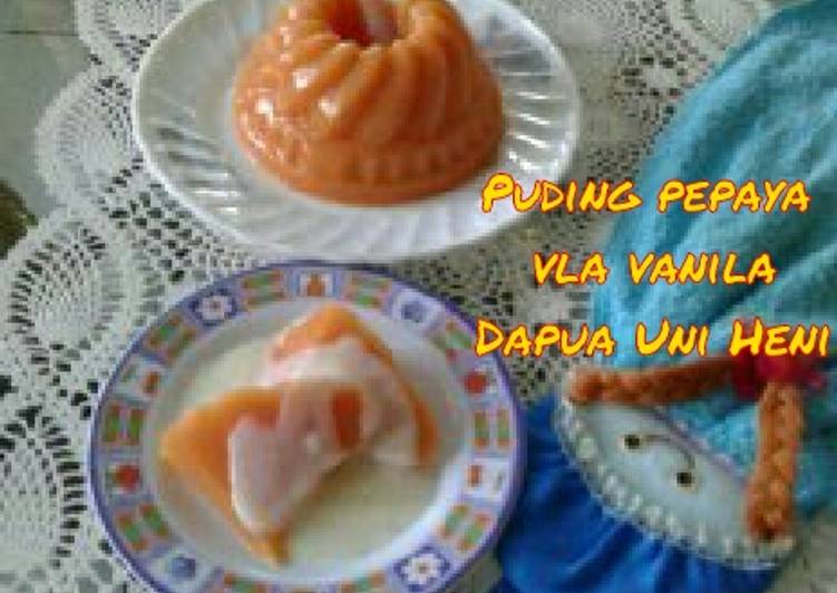 Resep Puding pepaya vla vanila??