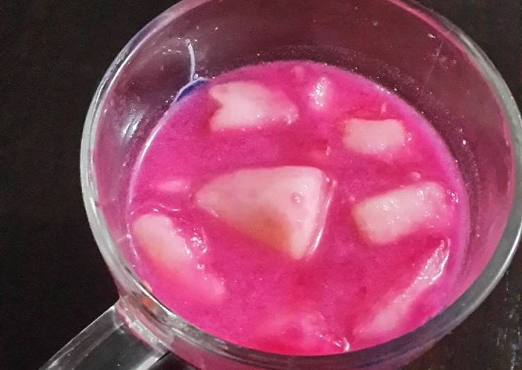 resep lengkap untuk Es buah sirup bit (beetroot)