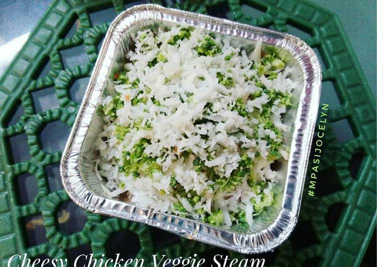 gambar untuk resep makanan Resep Menu MPASI 9m+ - Cheesy Chicken Veggie Steam