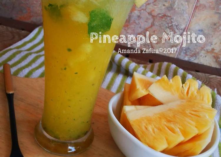 resep masakan Pineapple Mojitos ala Manda (non alcohol)