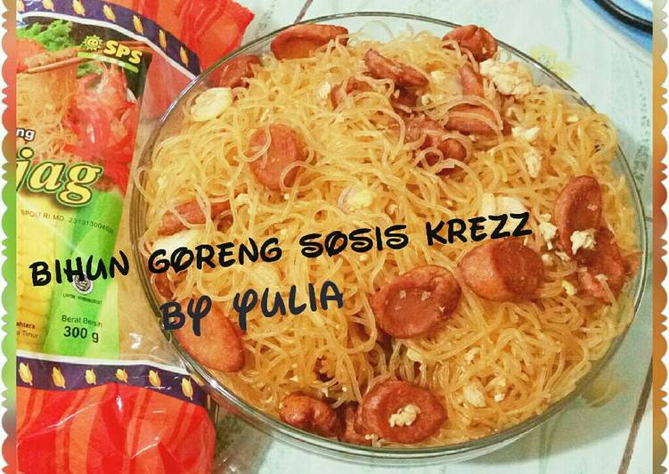 bahan dan cara membuat Bihun Goreng Sosis Krezz