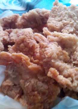 Ayam goreng tepung teriyaki cubit-cubit