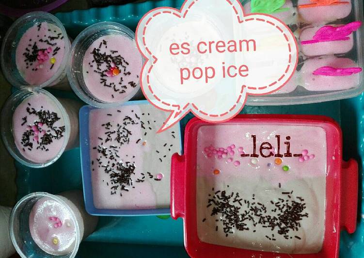 resep lengkap untuk Es cream pop ice