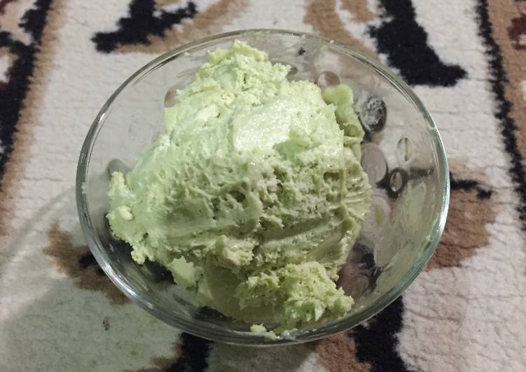 resep makanan Ice cream green tea