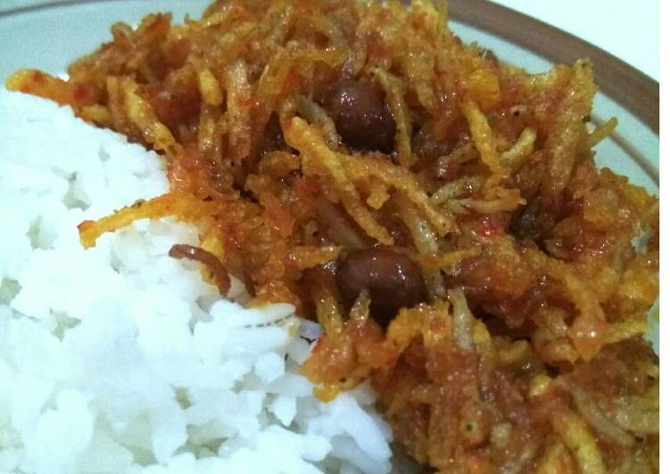 resep Kentang Mustofa X Teri Kacang (tanpa rendam kapur sirih)