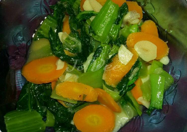 resep makanan Tumis Sayur Pokcoy Wortel