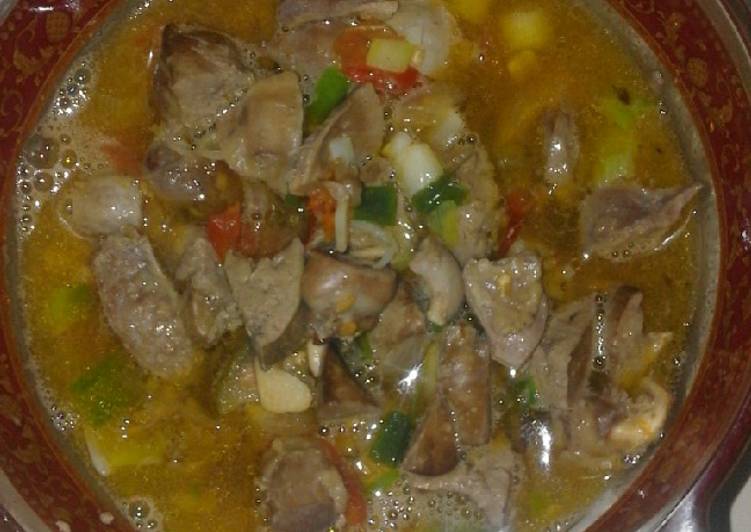 Jantung hati ayam asam manis