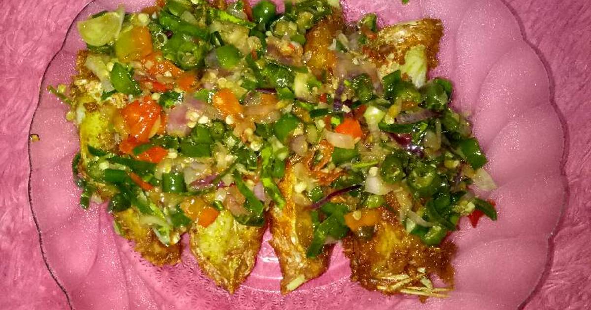 Resep Kakap goreng sambal  matah oleh Astrid Iswahyudi 