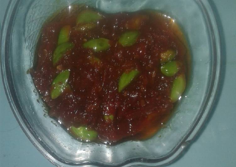 Sambal bajak petai pedas manis