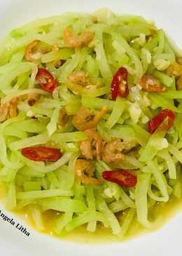 Tumis sayur labu & ebi, menu sederhana